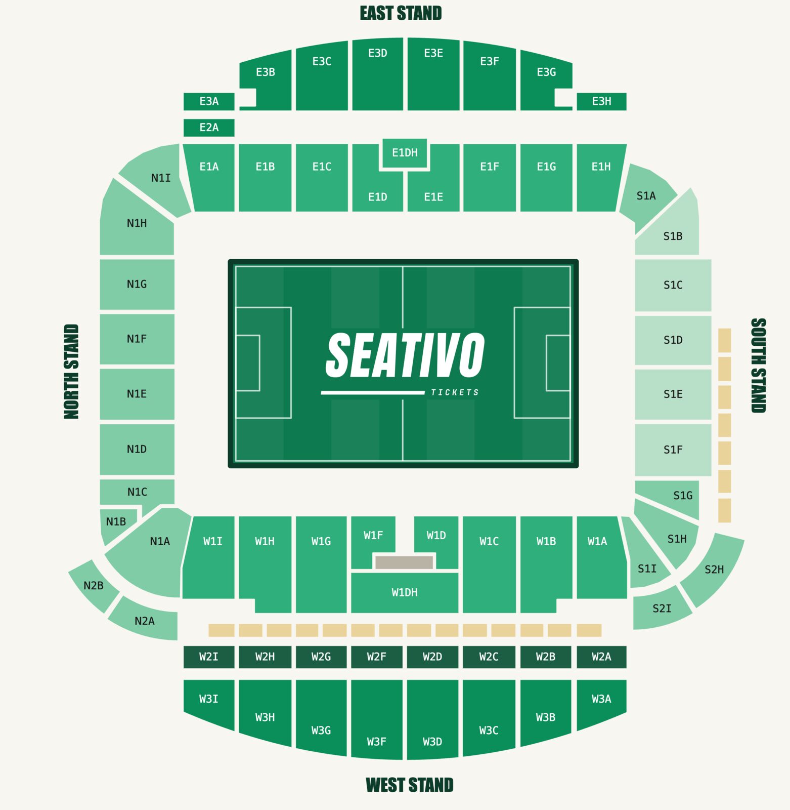 Amex Stadium seating plan