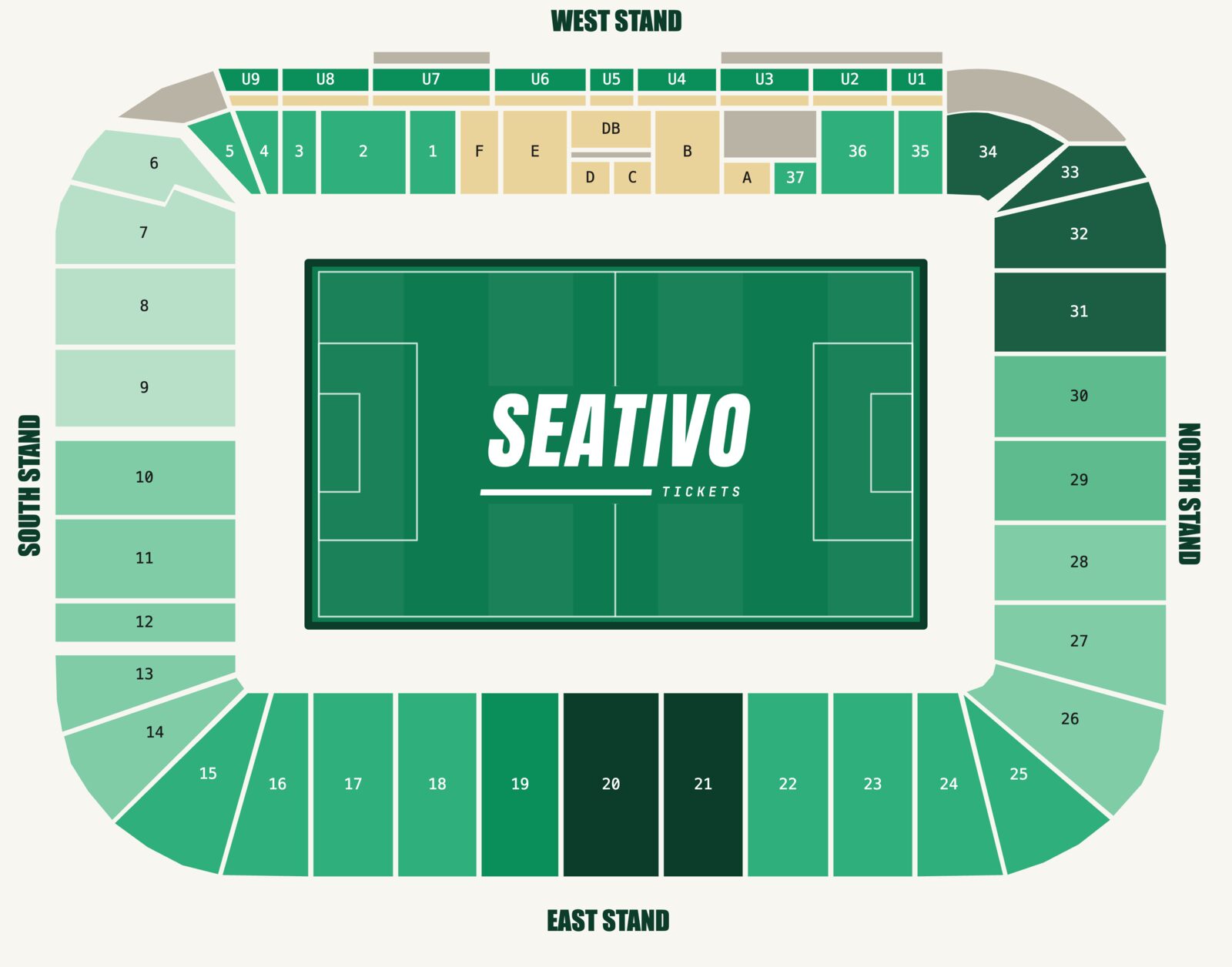 Coventry Building Society Arena seating plan