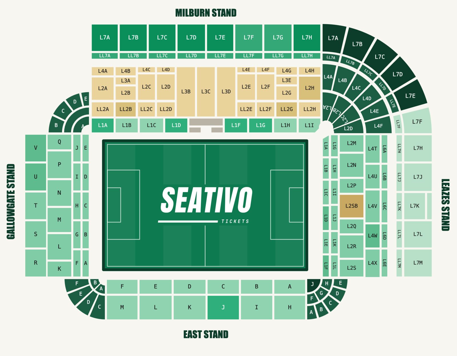 St James' Park seating plan