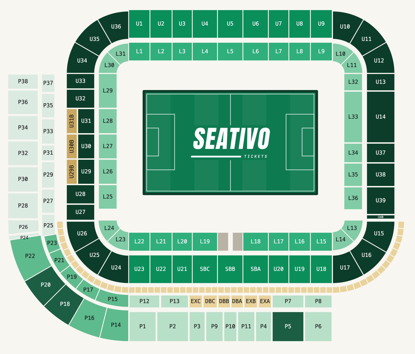 Stadium of Light seating plan