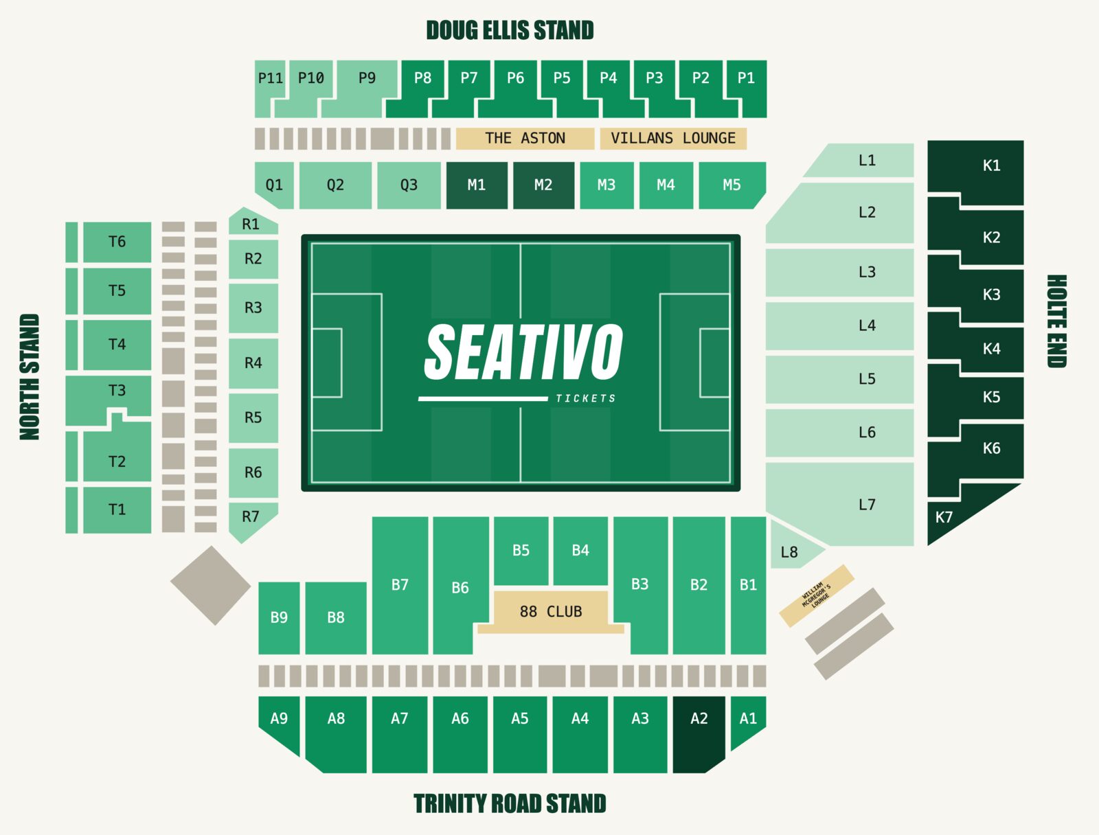 Villa Park seating plan