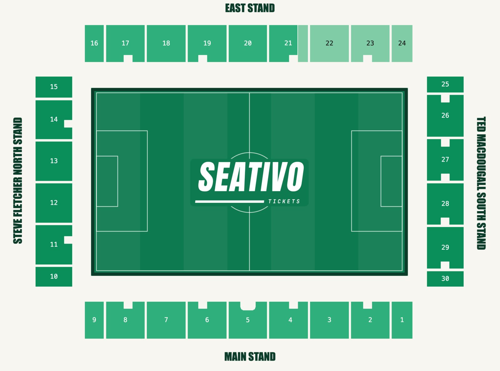 Vitality Stadium seating plan